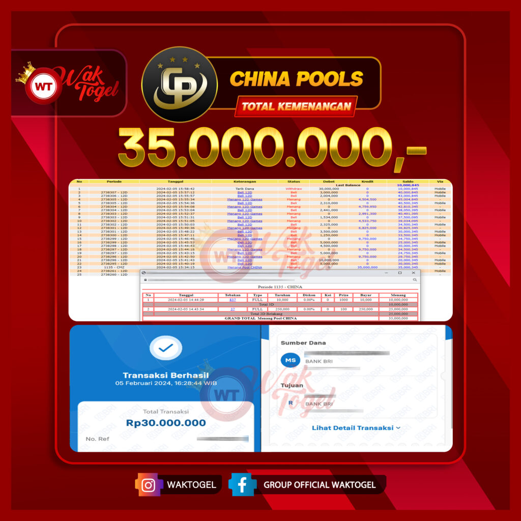 BUKTI PEMBAYARAN CHINA WAKTOGEL