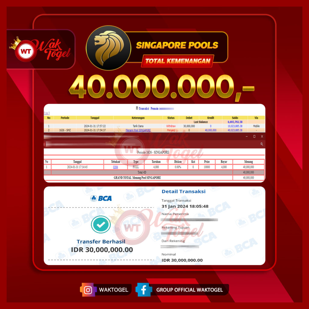 BUKTI PEMBAYARAN SINGAPORE WAKTOGEL