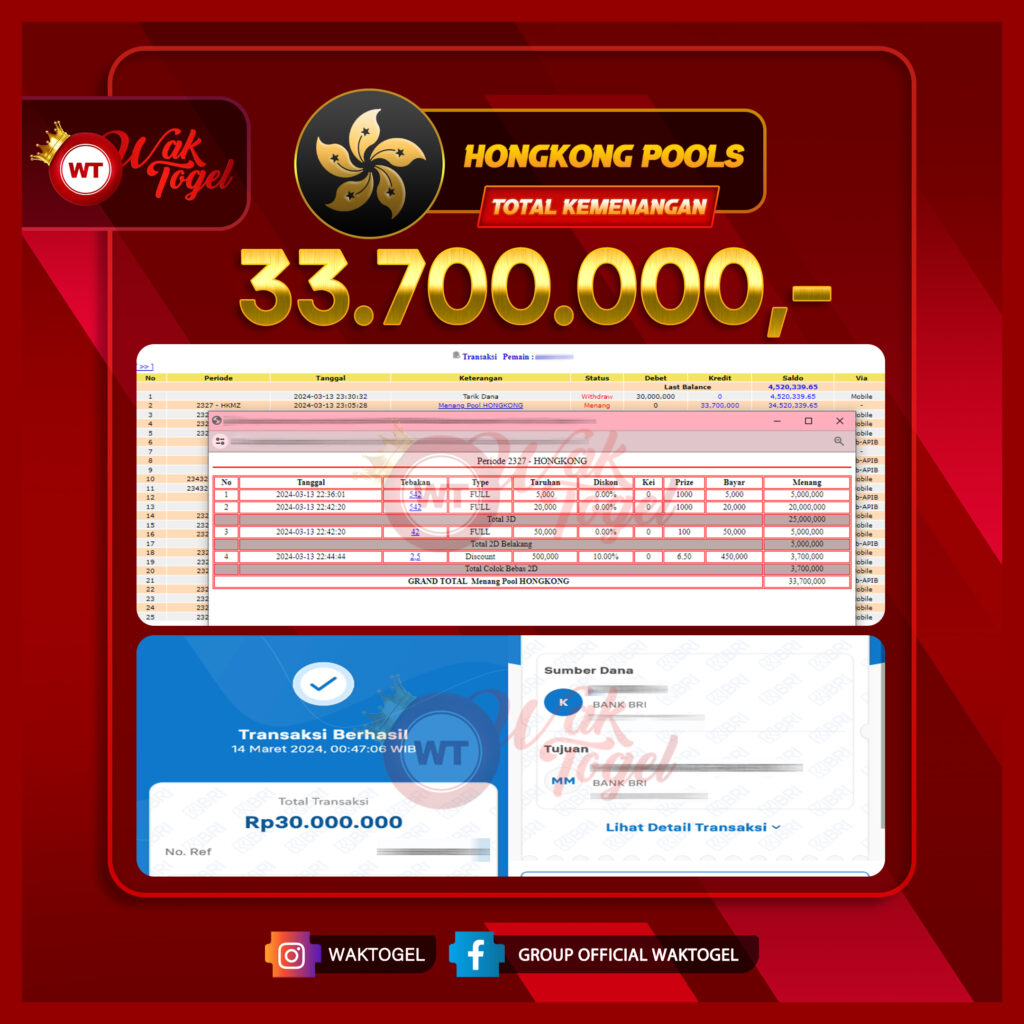 BUKTI PEMBAYARAN HONGKONG WAKTOGEL