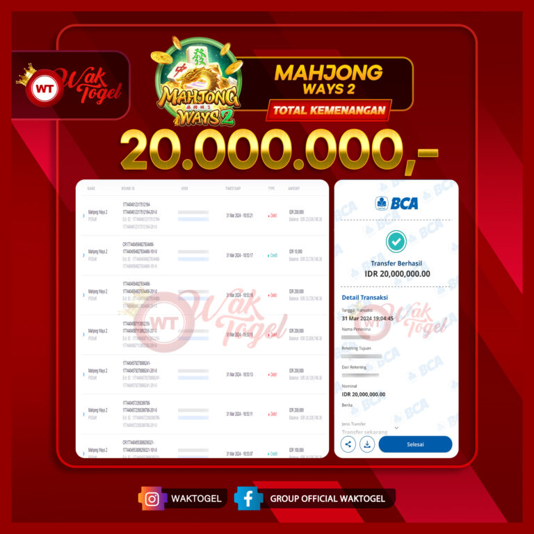 BUKTI PEMBAYARAN SLOT WAKTOGEL