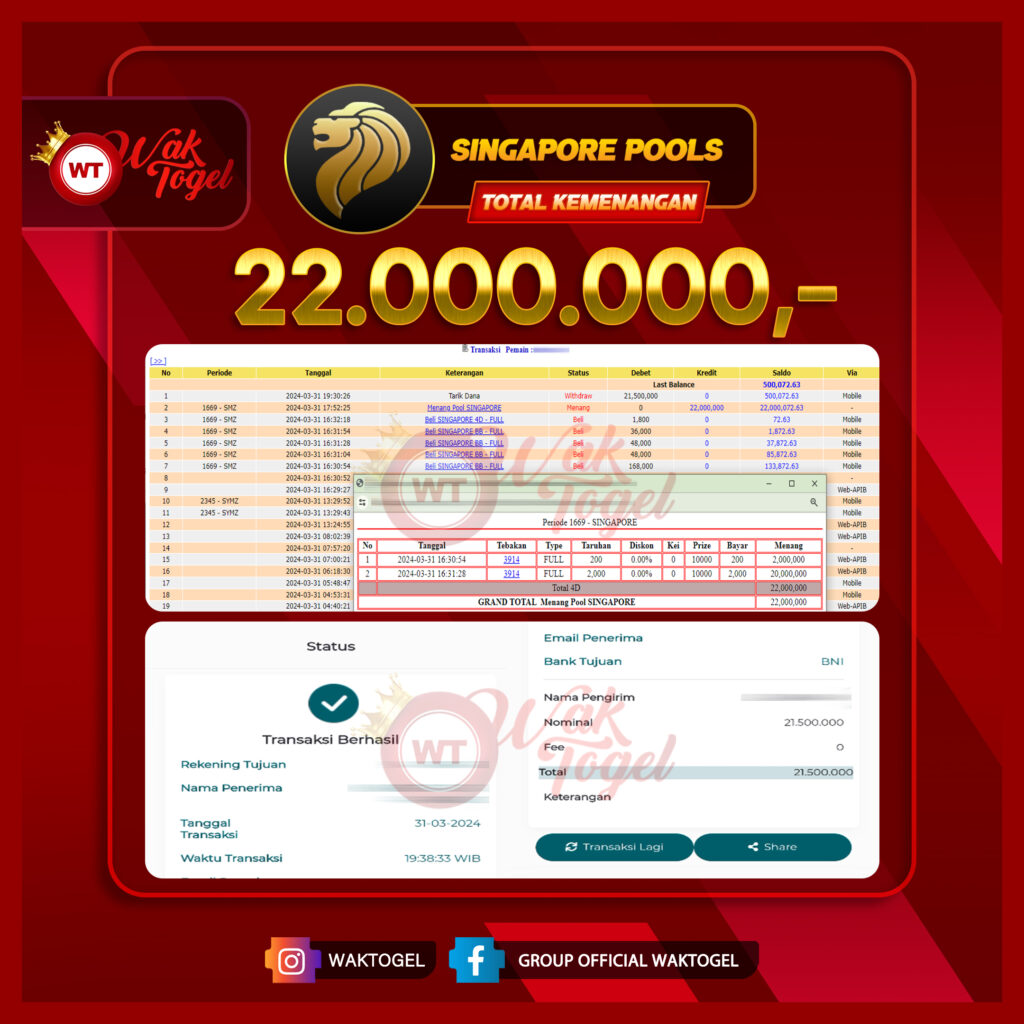 BUKTI PEMBAYARAN SINGAPORE WAKTOGEL