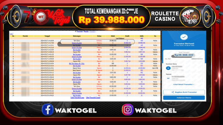 BUKTI PEMBAYARAN ROULETTE WAKTOGEL