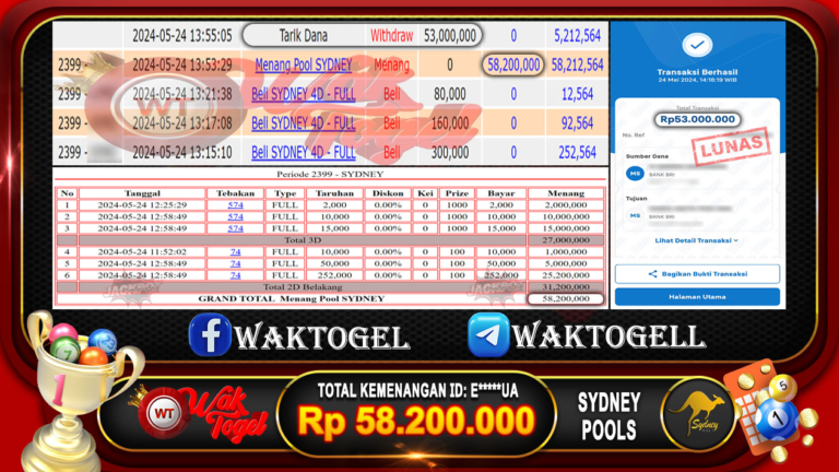 BUKTI PEMBAYARAN SYDNEY WAKTOGEL