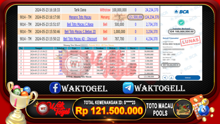 BUKTI PEMBAYARAN TOTOMACAU WAKTOGEL