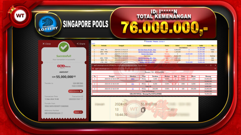 BUKTI PEMBAYARAN SINGAPORE WAKTOGEL