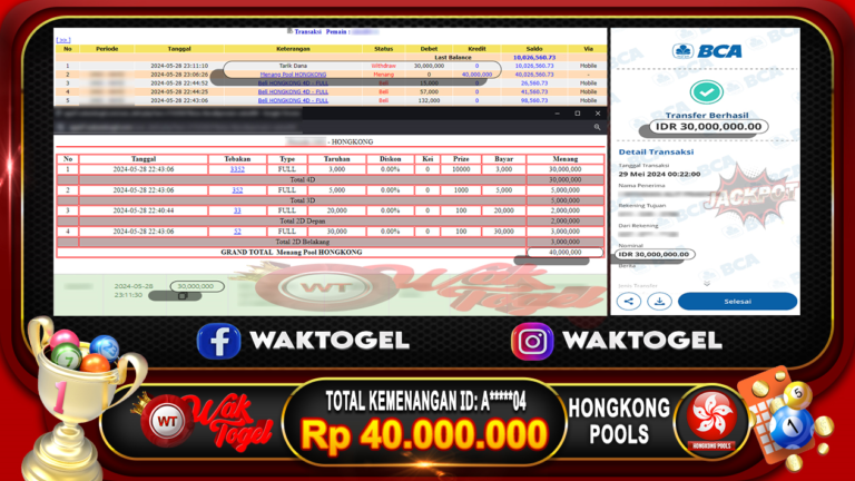 BUKTI PEMBAYARAN HONGKONG WAKTOGEL