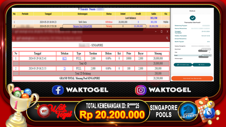 BUKTI PEMBAYARAN SINGAPORE WAKTOGEL