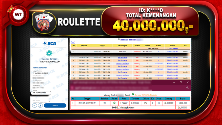 BUKTI PEMBAYARAN CASINO WAKTOGEL