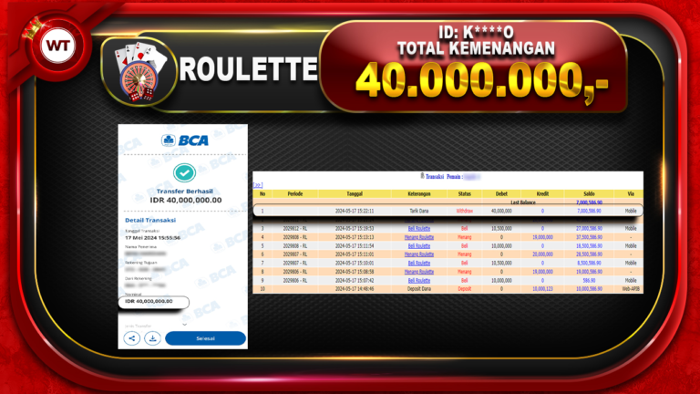 BUKTI PEMBAYARAN CASINO WAKTOGEL