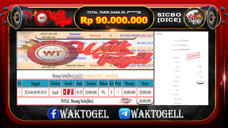 BUKTI PEMBAYARAN CASINO WAKTOGEL