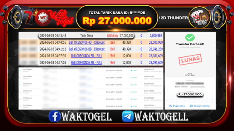 BUKTI PEMBAYARAN CASINO WAKTOGEL