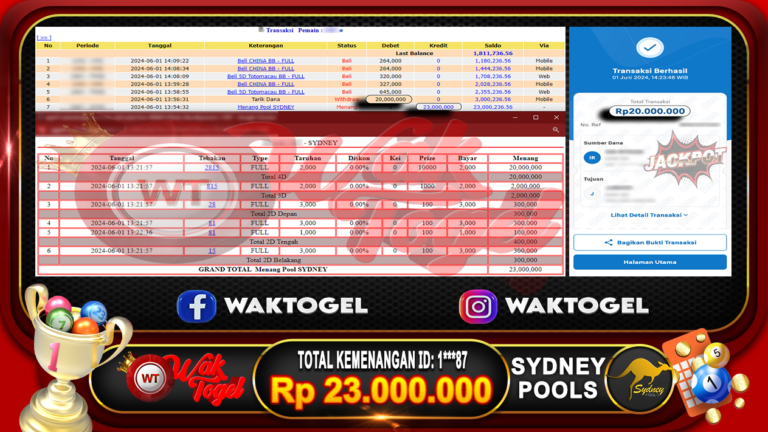 BUKTI PEMBAYARAN SYDNEY WAKTOGEL