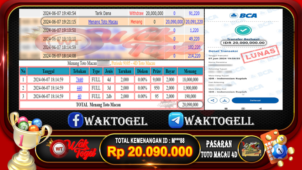 BUKTI PEMBAYARAN TOTO MACAU 4D WAKTOGEL