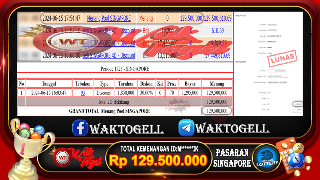 BUKTI PEMBAYARAN SINGAPORE WAKTOGEL