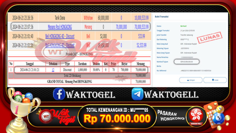 BUKTI PEMBAYARAN HONGKONG WAKTOGEL