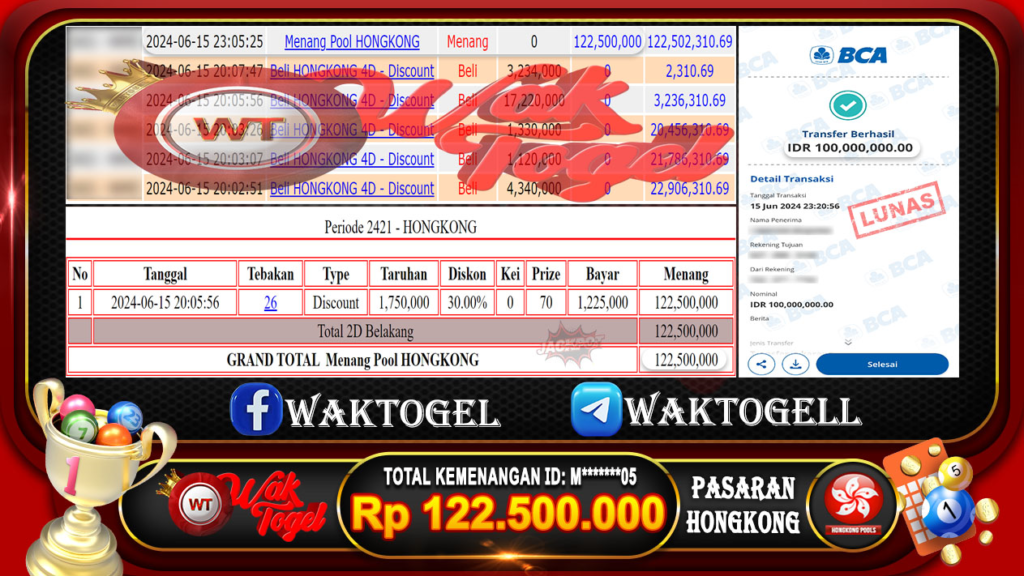 BUKTI PEMBAYARAN HONGKONG WAKTOGEL