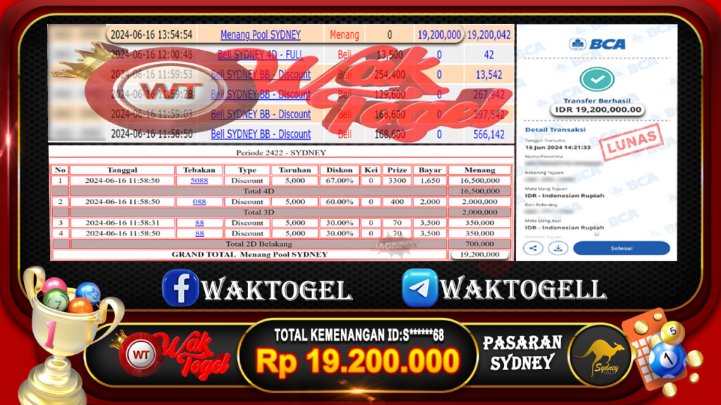 BUKTI PEMBAYARAN SYDNEY WAKTOGEL