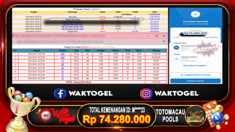 BUKTI PEMBAYARAN TOTOMACAU WAKTOGEL