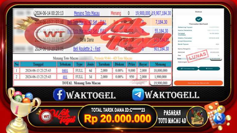 BUKTI PEMBAYARAN TOTO MACAU 4D  WAKTOGEL