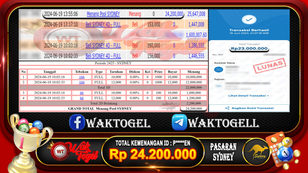 BUKTI PEMBAYARAN SYDNEY WAKTOGEL