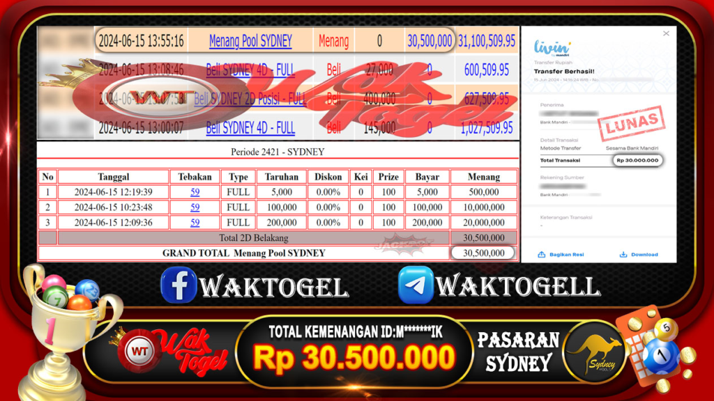 BUKTI PEMBAYARAN SYDNEY WAKTOGEL