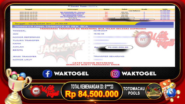 BUKTI PEMBAYARAN TOTOMACAU WAKTOGEL