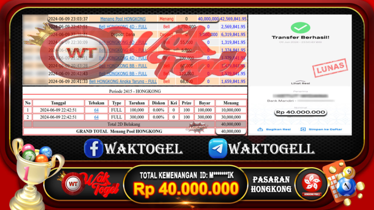 BUKTI PEMBAYARAN HONGKONG WAKTOGEL