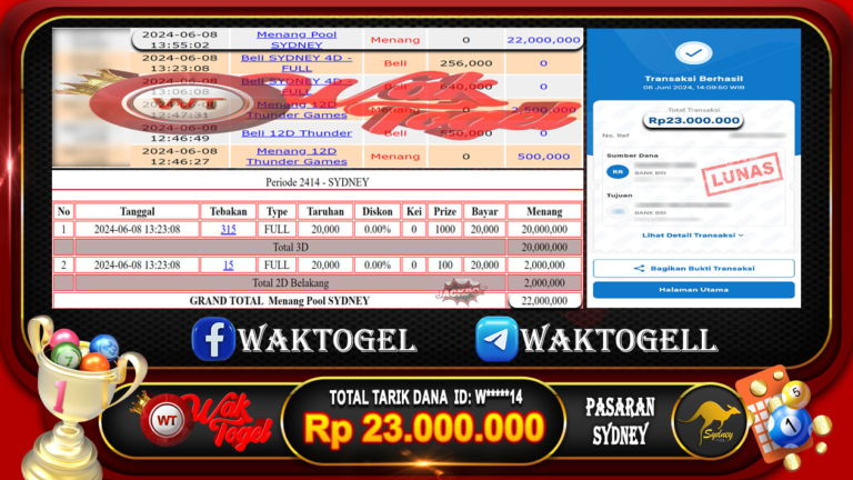 BUKTI PEMBAYARAN SYDNEY WAKTOGEL