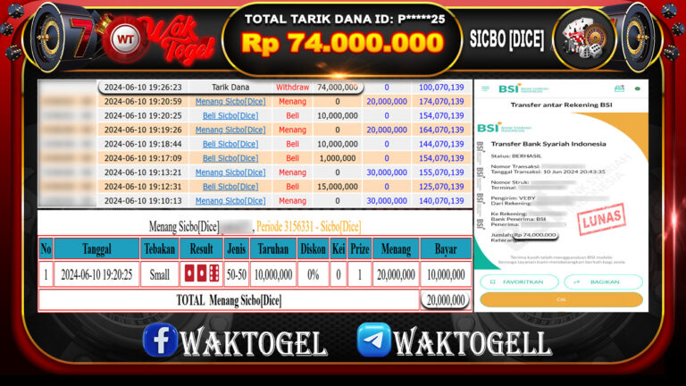 BUKTI PEMBAYARAN SICBO WAKTOGEL