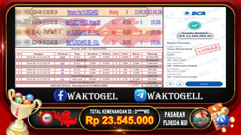 BUKTI PEMBAYARAN FLORIDA MID WAKTOGEL