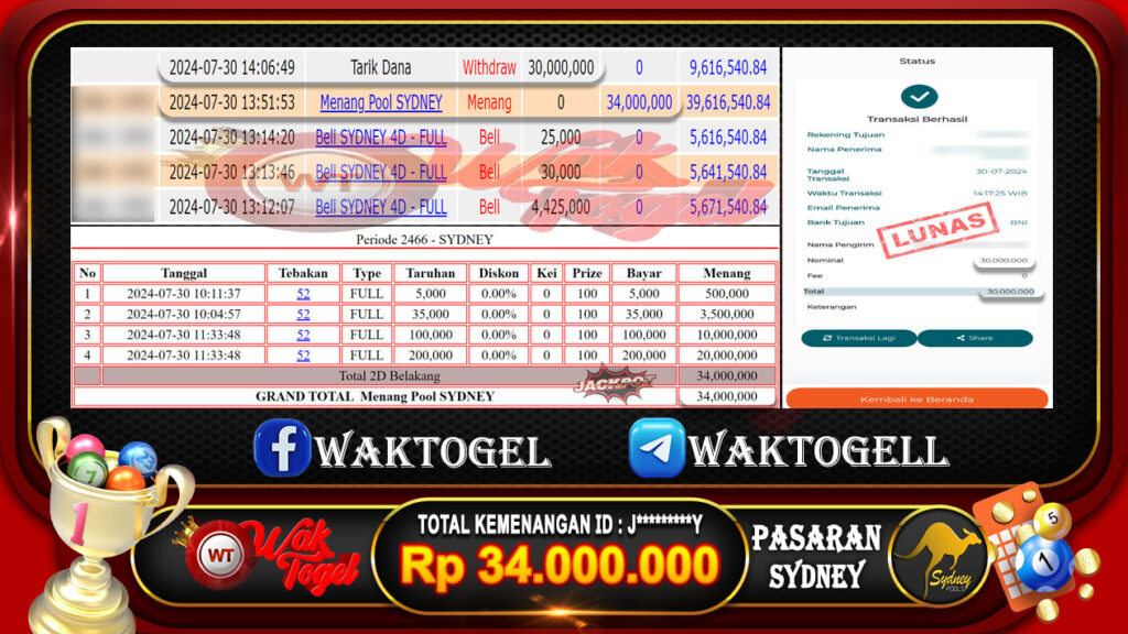 BUKTI PEMBAYARAN SYDNEY WAKTOGEL