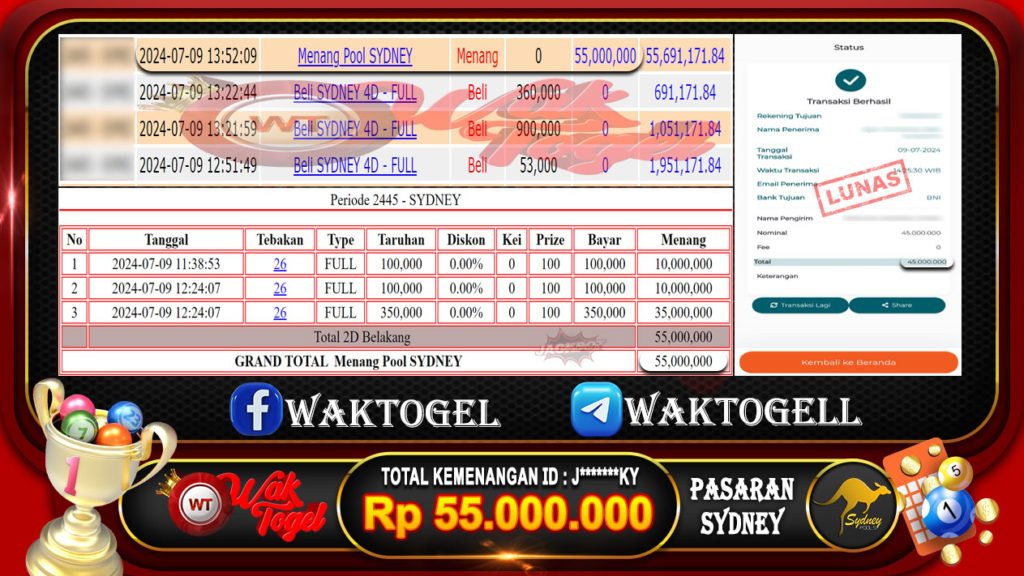 BUKTI PEMBAYARAN SYDNEY WAKTOGEL