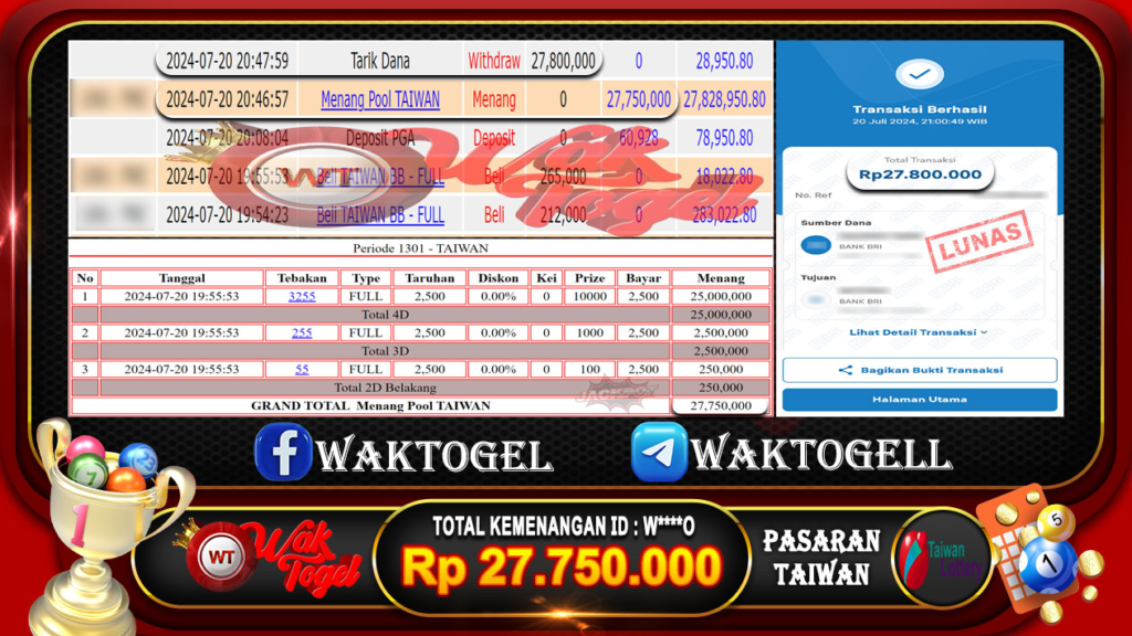 BUKTI PEMBAYARAN TAIWAN WAKTOGEL