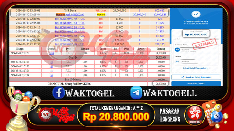 BUKTI PEMBAYARAN HONGKONG WAKTOGEL