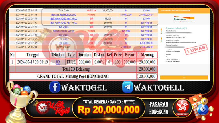 BUKTI PEMBAYARAN HONGKONG WAKTOGEL