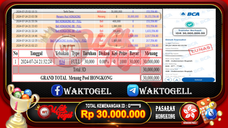 BUKTI PEMBAYARAN HONGKONG WAKTOGEL