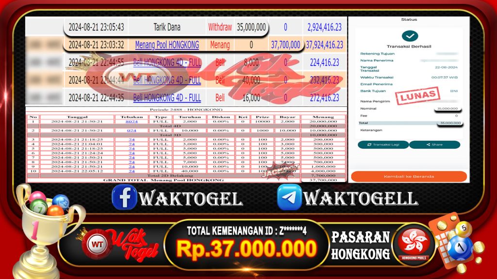 BUKTI PEMBAYARAN HONGKONG WAKTOGEL