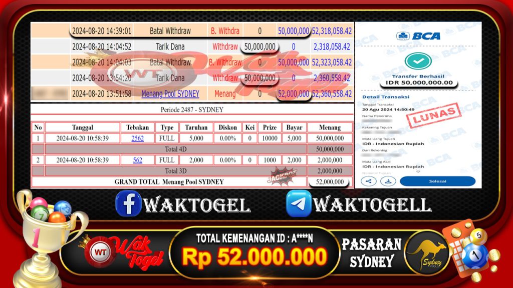 BUKTI PEMBAYARAN SYDNEY WAKTOGEL