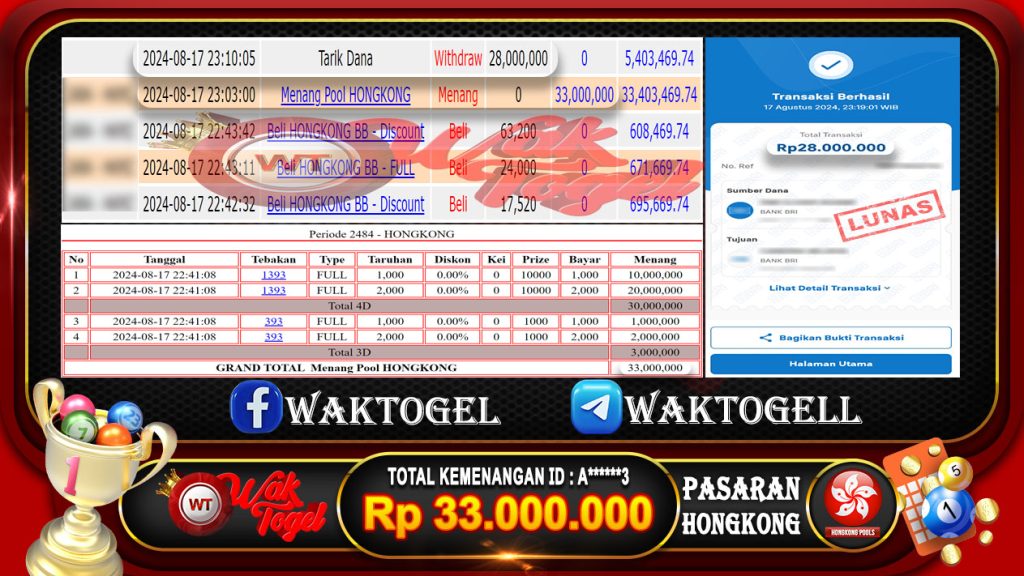 BUKTI PEMBAYARAN HONGKONG WAKTOGEL