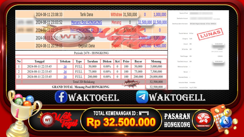 BUKTI PEMBAYARAN HONGKONG WAKTOGEL