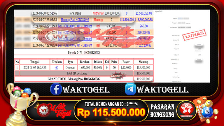 BUKTI PEMBAYARAN HONGKONG WAKTOGEL