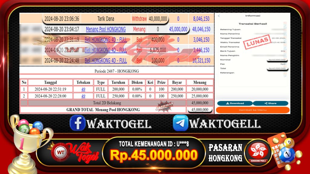 BUKTI PEMBAYARAN HONGKONG WAKTOGEL