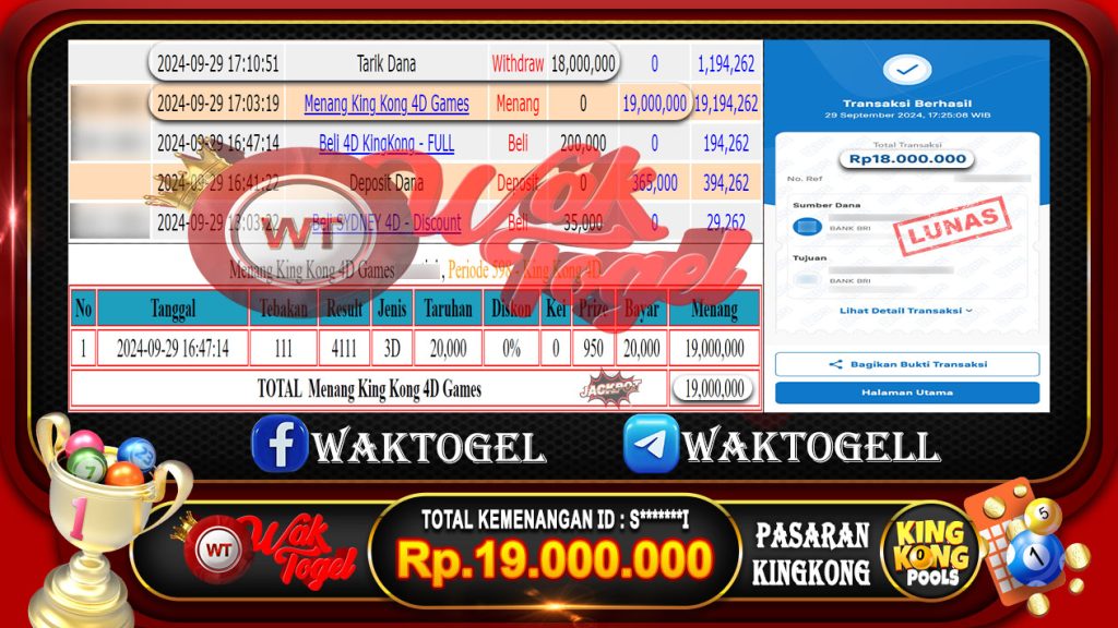 BUKTI PEMBAYARAN KINGKONG WAKTOGEL