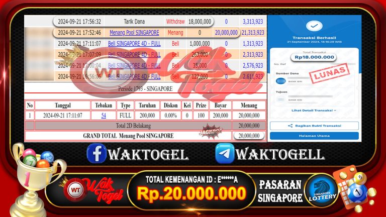 BUKTI PEMBAYARAN SINGAPORE WAKTOGEL