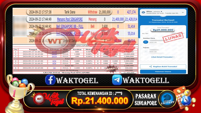 BUKTI PEMBAYARAN SINGAPORE WAKTOGEL