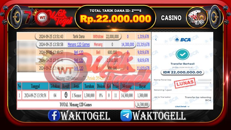 BUKTI PEMBAYARAN CASINO WAKTOGEL