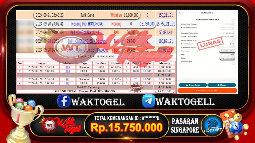 BUKTI PEMBAYARAN SINGAPORE WAKTOGEL