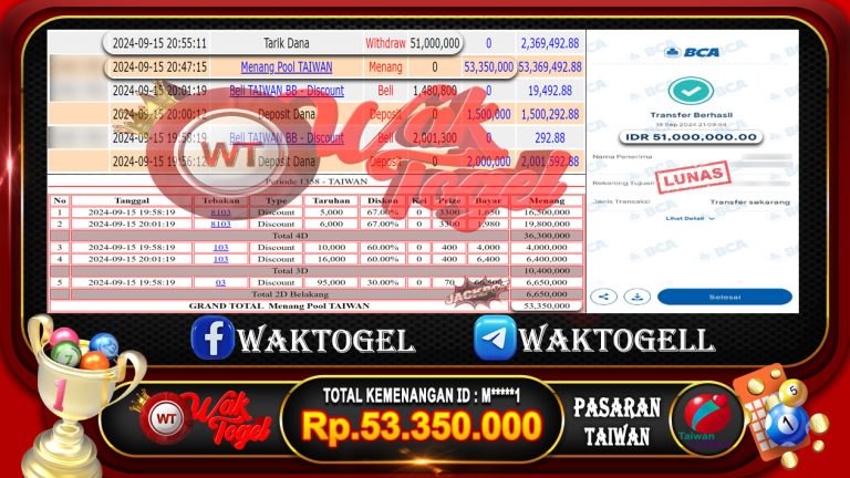 BUKTI PEMBAYARAN TAIWAN WAKTOGEL