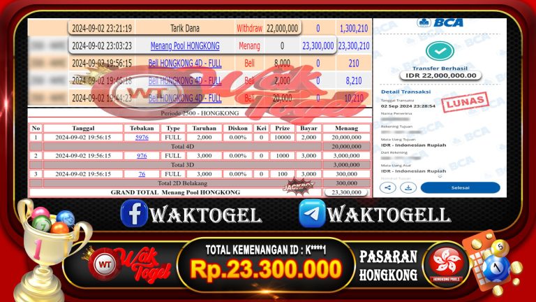 BUKTI PEMBAYARAN HONGKONG WAKTOGEL