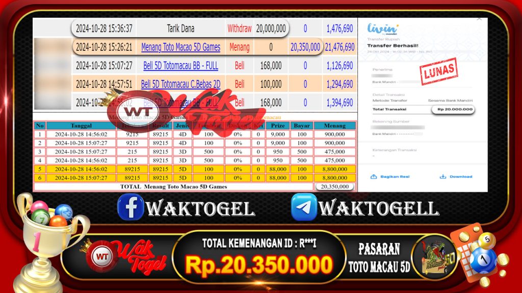 BUKTI PEMBAYARAN TOTO MACAU 5D WAKTOGEL